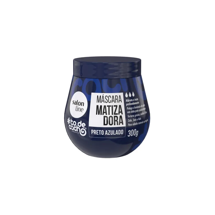 MASC SALON LINE 300G MEU LISO MATIZADORA PRETO AZULADO