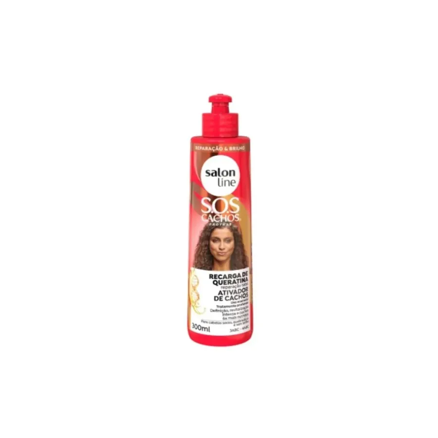 ATIVADOR DE CACHOS SALON LINE 300ML QUERATINA