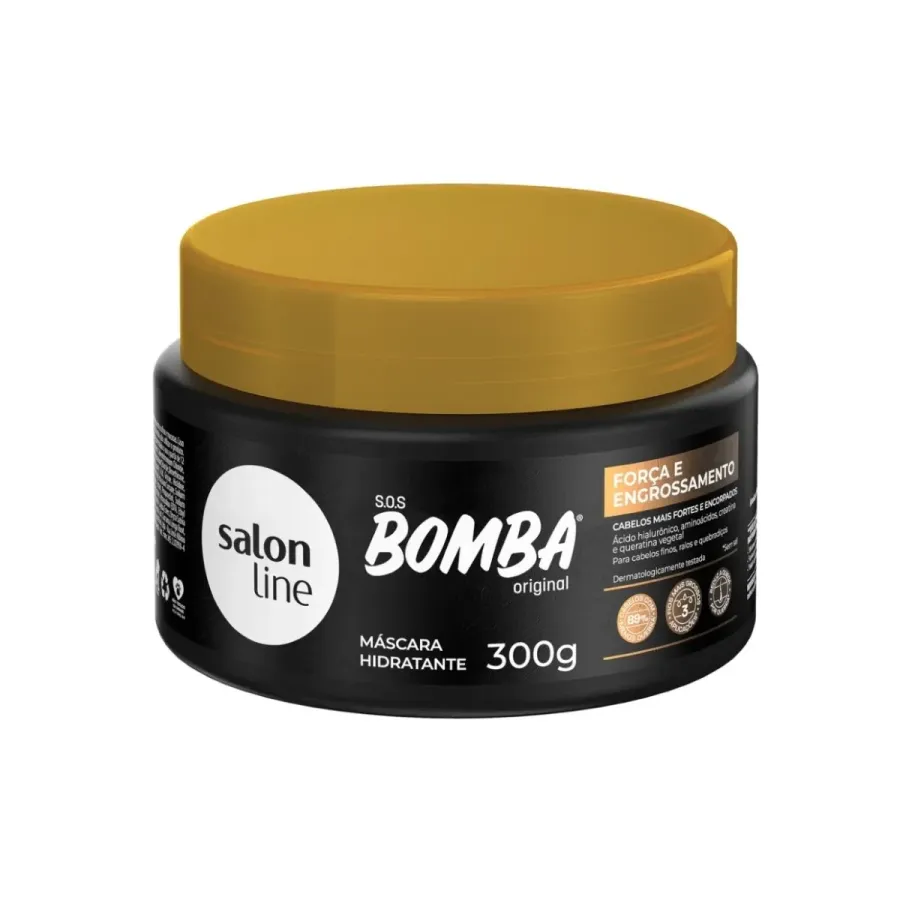 Máscara Hidratante Salon Line Sos Bomba Original Força e Engrossamento 300g