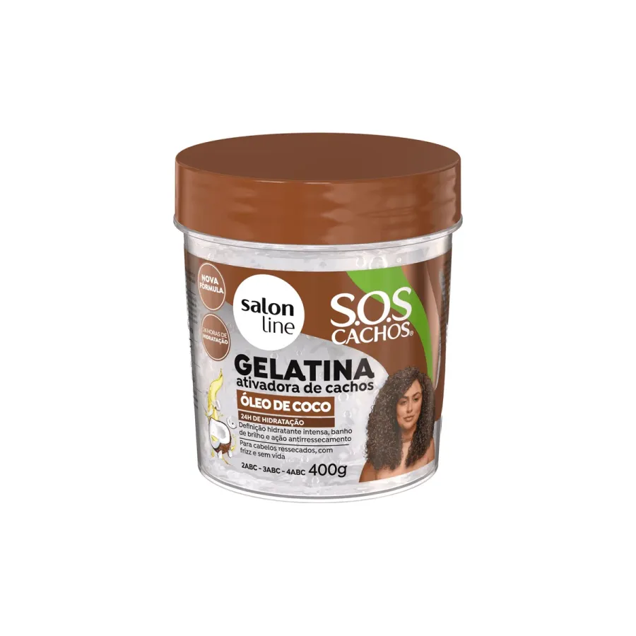 Gelatina Capilar Ativadora de Cachos Salon Line S.o.s Cachos Óleo de Coco 400g