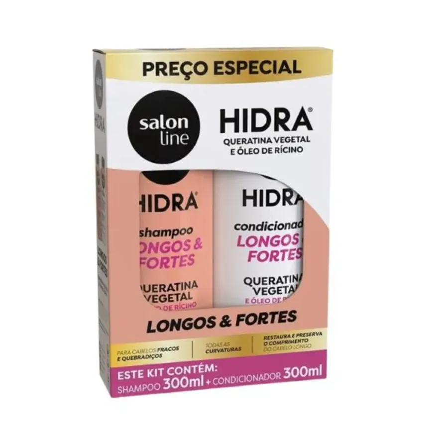 KIT SALON LINE SH+COND 300ML HIDRA LONGOS E FORTES