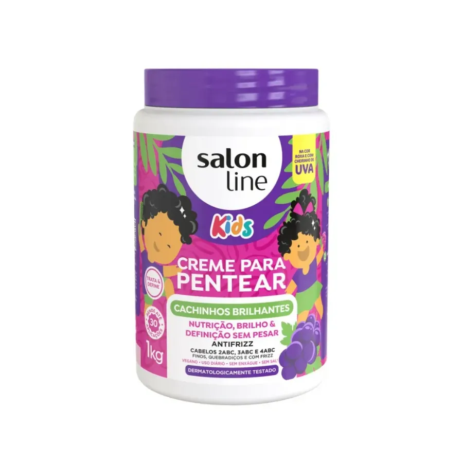 Creme para Pentear Salon Line Kids Cachinhos Brilhantes 1kg