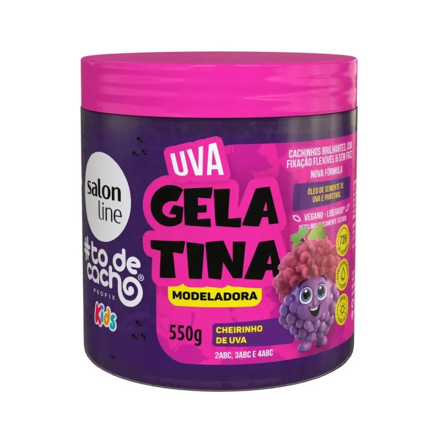 Gelatina Capilar Salon Line #to de Cacho Kids UVA Modeladora 550g