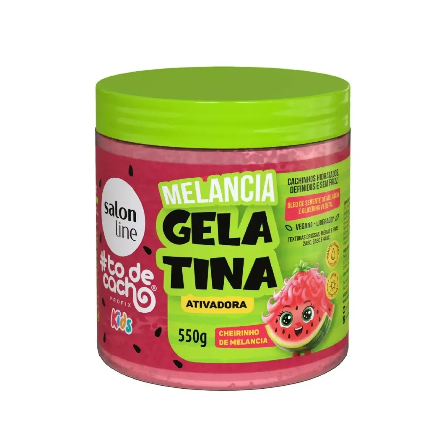 Gelatina Capilar Salon Line #to de Cacho Kids Melancia Ativadora 550g