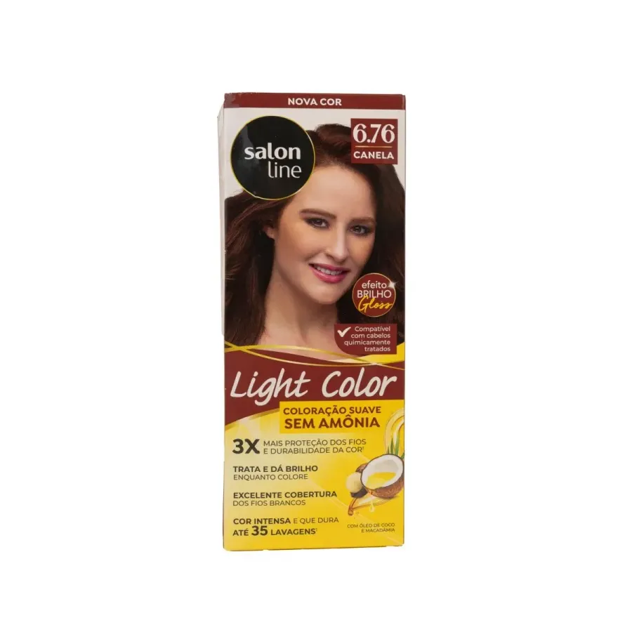 Tintura Salon Line Light Brilho Color 6.76 Canela Coloração