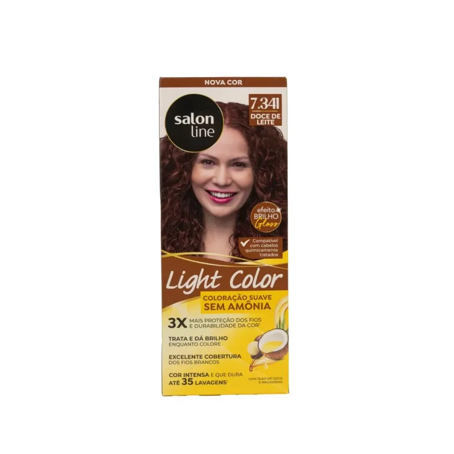 Tintura Salon Line Light Color 7.341 Doce de Leite Coloração