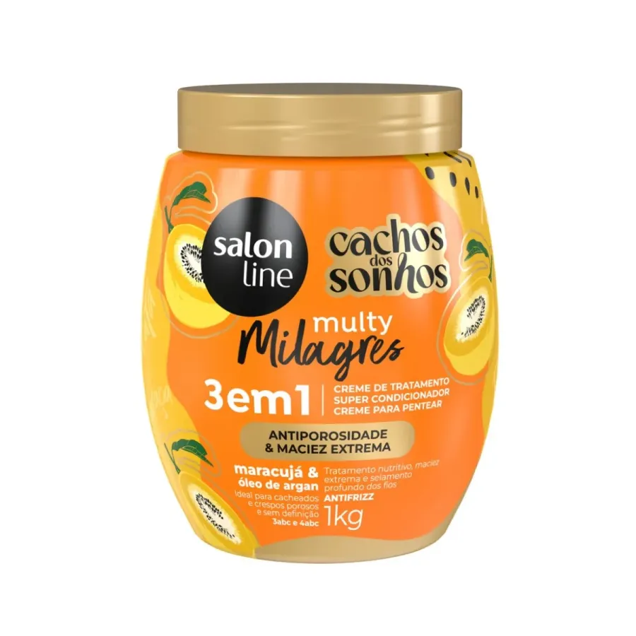 Creme de Tratamento Salon Line Multy Milagres 3 em 1 Maracujá 1kg