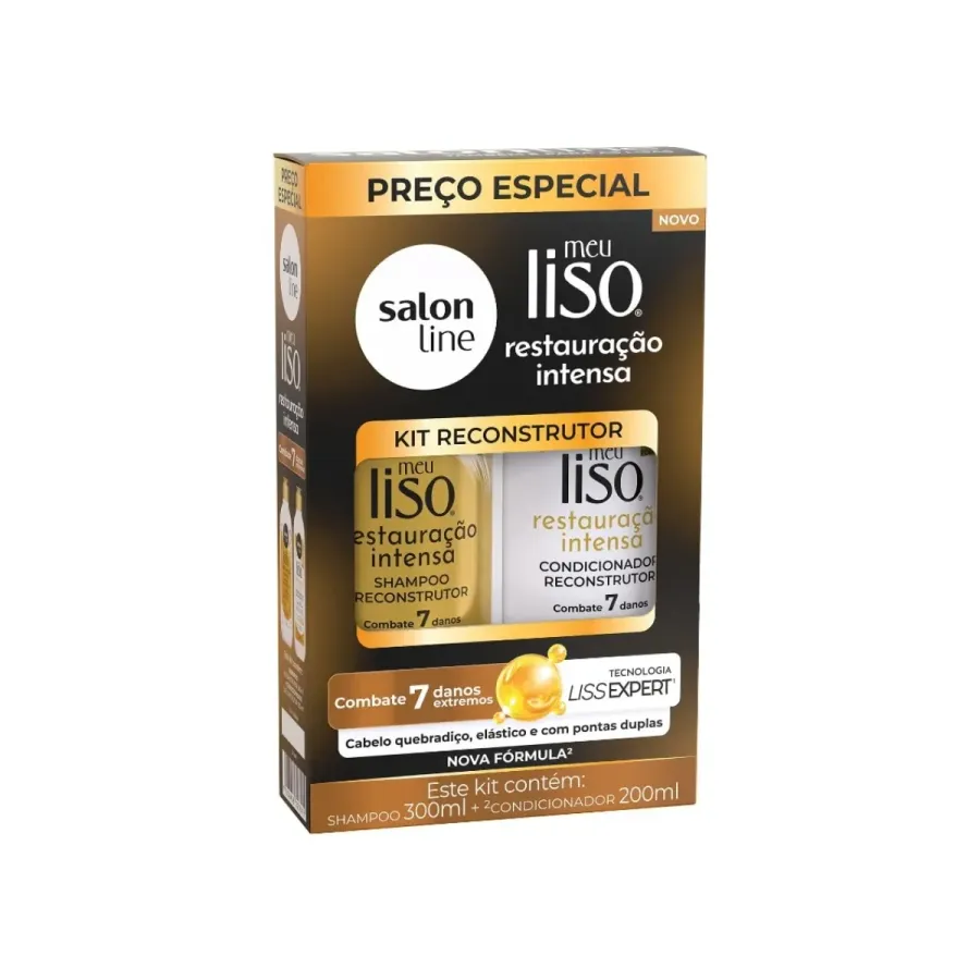 KIT SALON LINE MEU LISO SH+COND RESTAURAÇÃO INTENSA