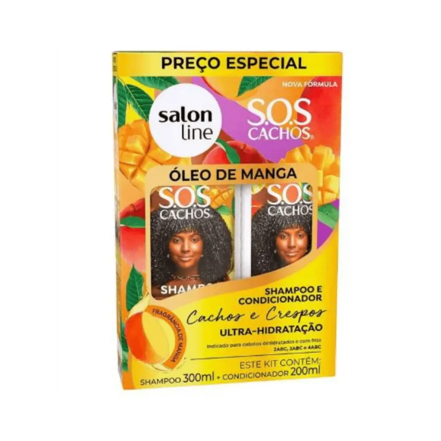 Salon Line Kit Shampoo + Condicionador Manga Sos Cachos 300ml