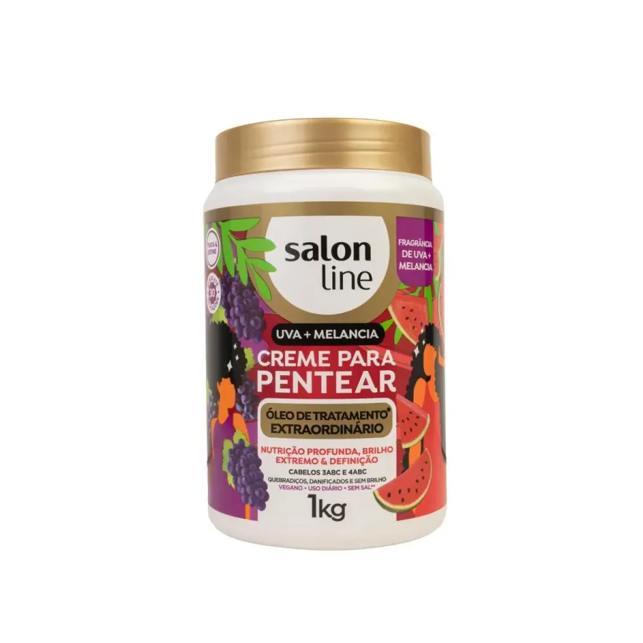 Leave-In Salon Line UVA + Melancia Creme para Pentear 1l