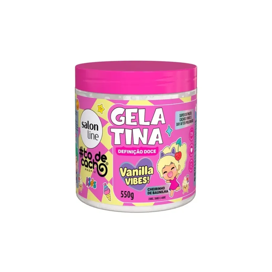 GELATINA SALON LINE 550G TODECACHO KIDS VANILLA