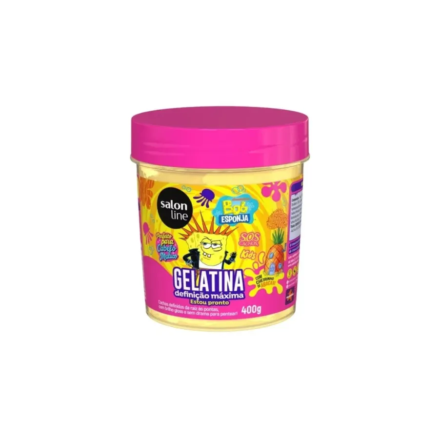 GELATINA SALON LINE 400G SOS CACHOS KIDS BOB ESPONJA