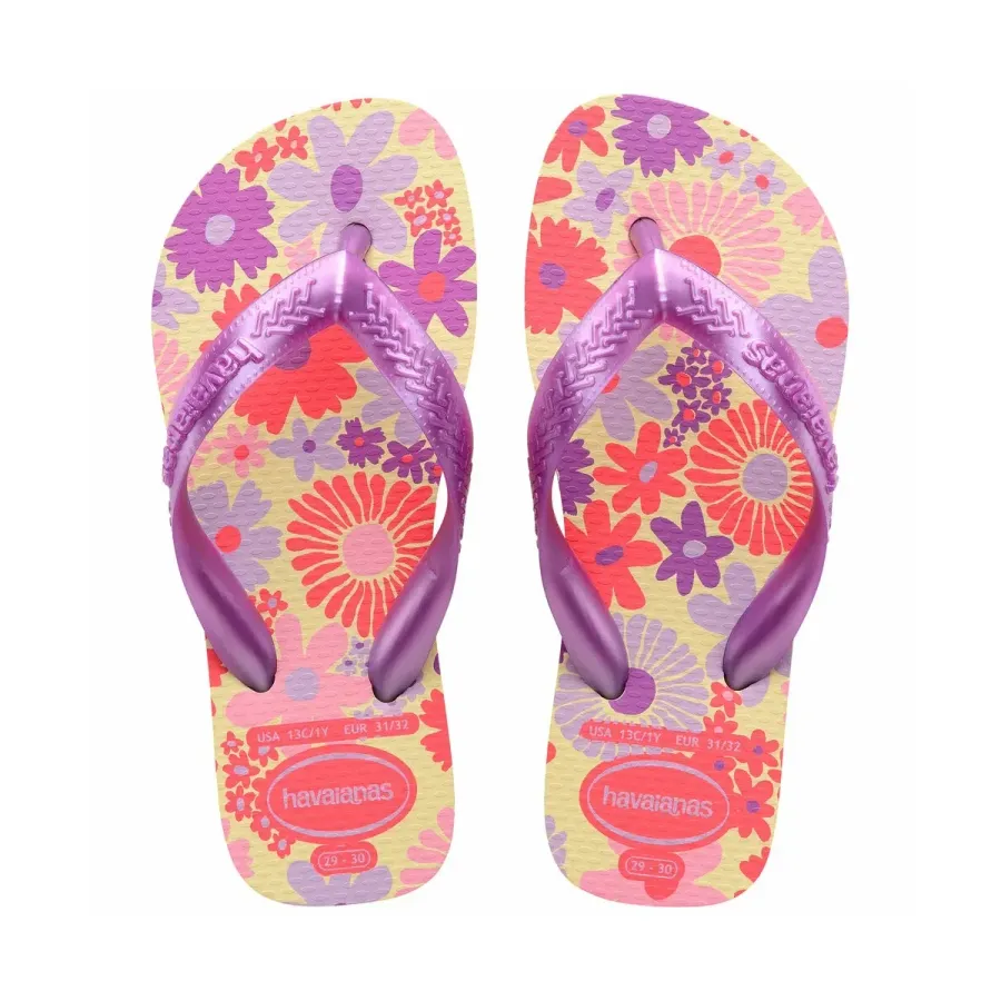 Sandália Havaianas Kids Flores Buttercream 29/30