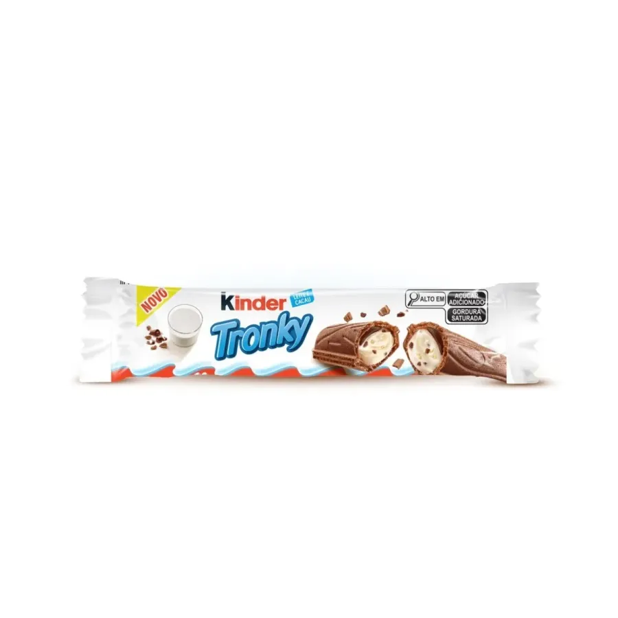Wafer Kinder Tronky Leite e Chocolate 18g