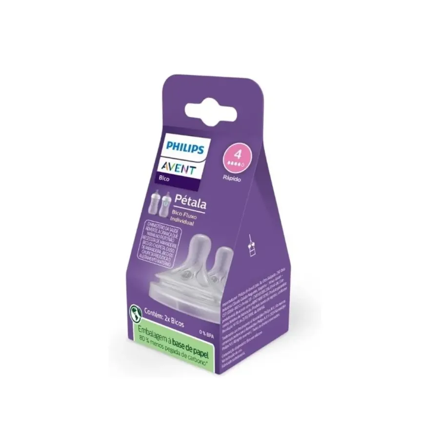 Bico de Mamadeira Avent Pétala 3.0 Scy964/02 +3 Meses 2 Unidades