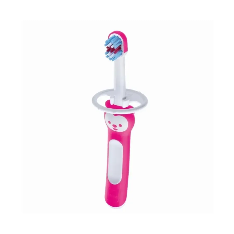 Escova Dental Infantil Mam Babys Brush 6+ Meses Rosa 1 Unidade
