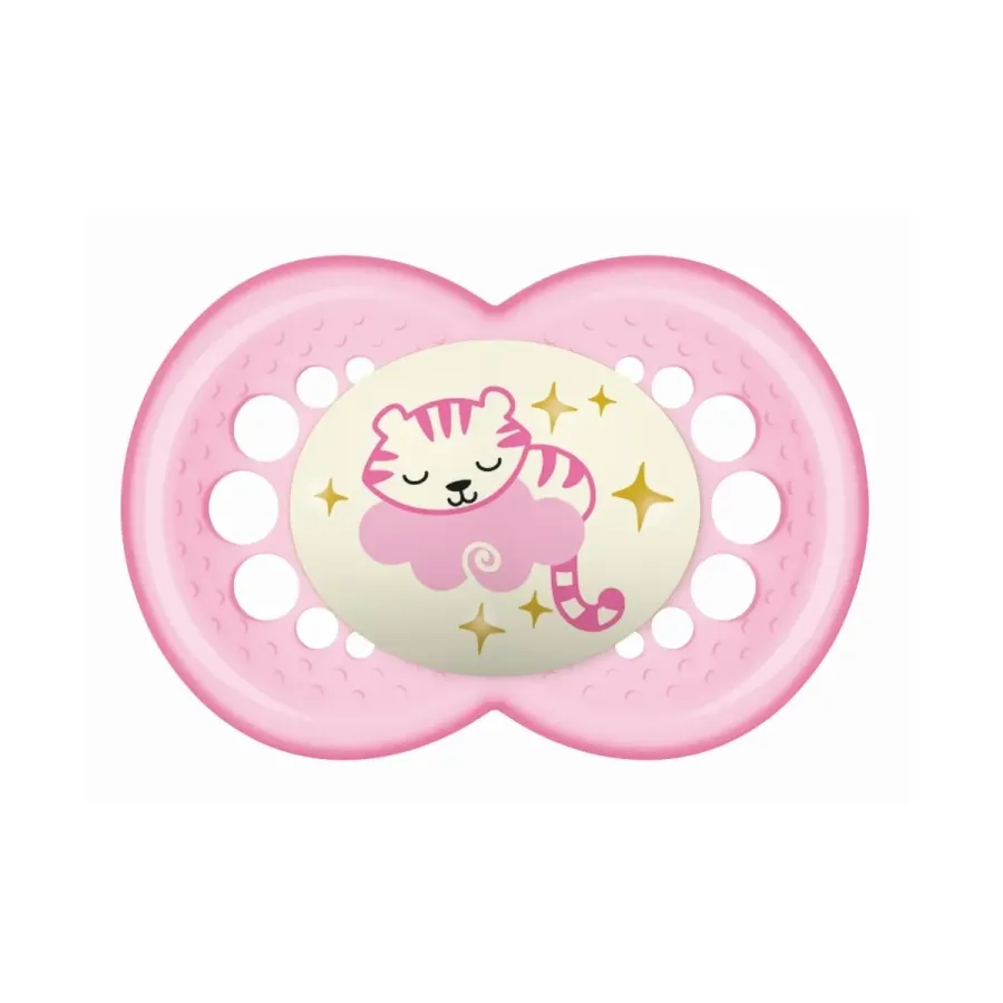 CHUPETA MAM NIGTH 6+ MESES ROSA