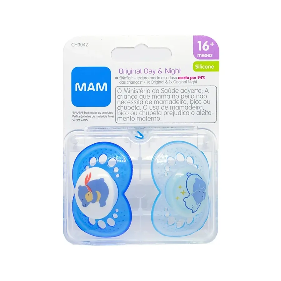 CHUPETA MAM ORIGINAL DAYNIGHT AZUL 16+ C/1UND