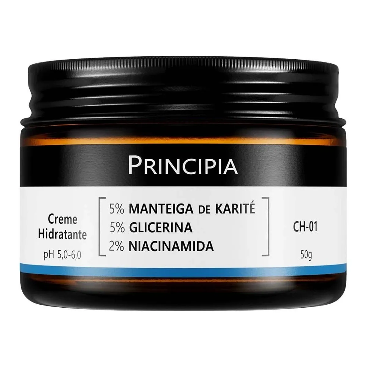 Creme Hidratante Facial Principia CH-01 50 g – Manteiga de Karité, Glicerina e Niacinamida