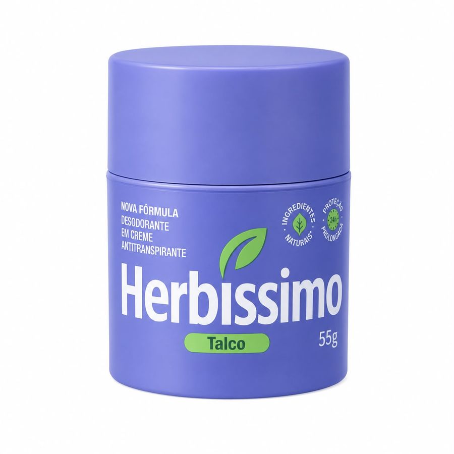 Desodorante em Creme Antitranspirante Herbíssimo Talco 55g