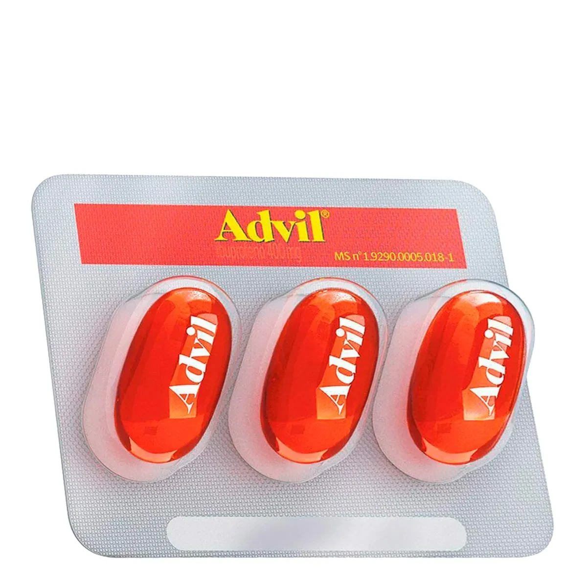 Analgésico Advil 400mg Ibuprofeno Alívio Rápido da Dor de Cabeça 3 Cápsulas